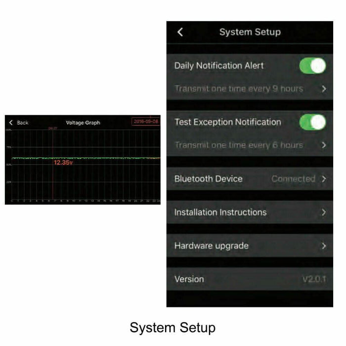 Vehicle Battery Monitor Via Bluetooth 4.0 Voltage Meter Auto Alarm Tester 12V - Battery Mate