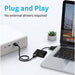 VGA to HDMI VGA Adapter Dual Display 1080P Converter Splitter with Charging Cable and 3.5mm Audio Cable - Battery Mate