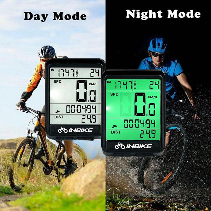 Waterproof Wireless Mountain Bike Computer Bicycle Speedometer Cycle O ...