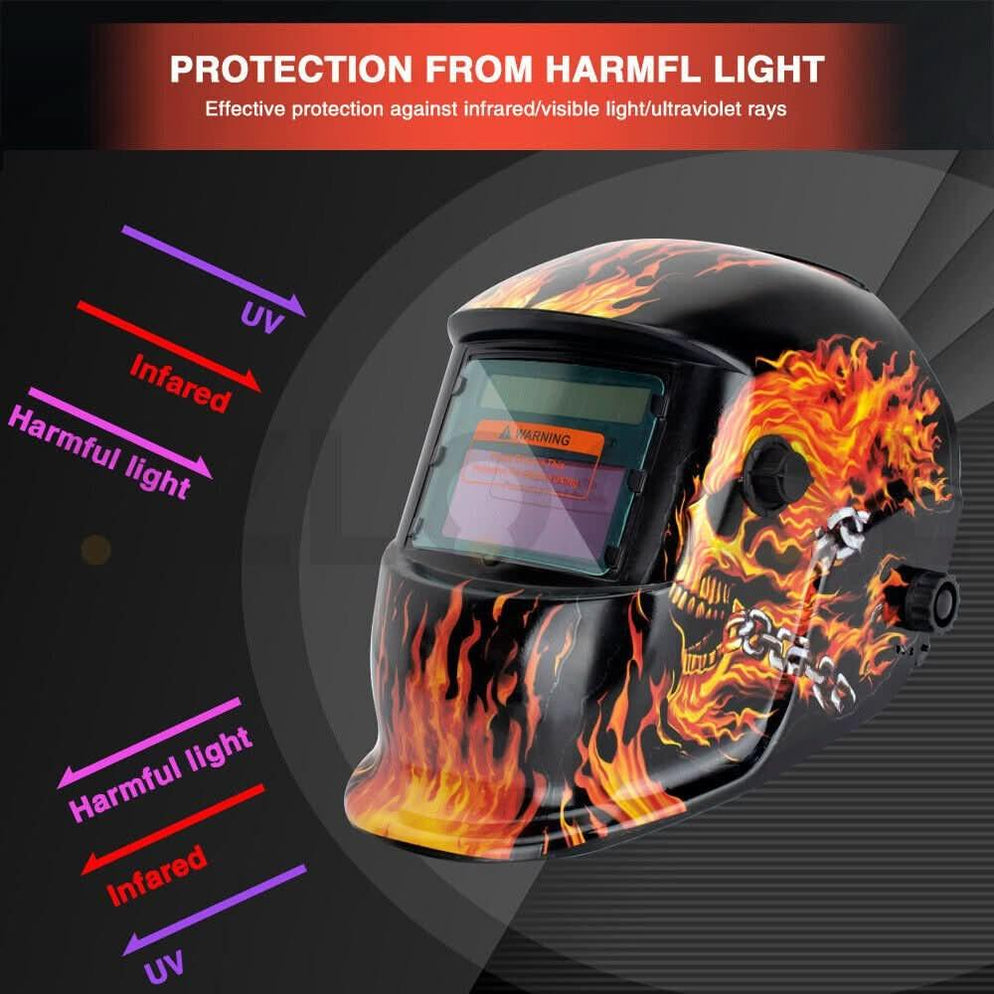 TOOLIOM Large Viewing 3.94" X 3.66" Welding Helmet True Color Auto Darkening Lashade Solar Powered Shade 4/5-9/9-13 Welding Mask For Tig Mig ARC Weld Plasma Cut Grinding - View #13