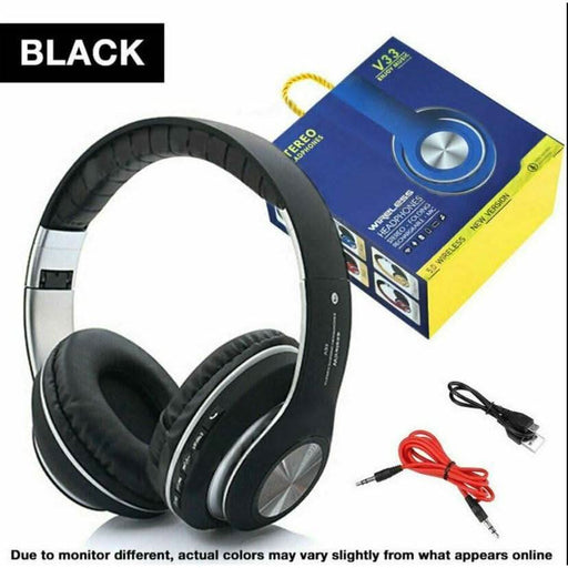 Wireless Earbud Earphone Headphone Headset Noise Cancelling Sound Music Over Ear - Black - Battery Mate