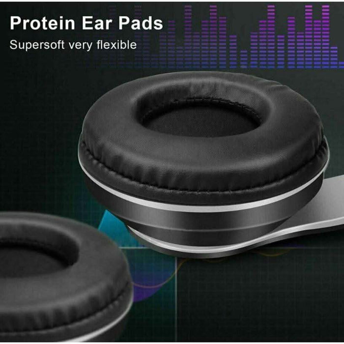 Wireless Earbud Earphone Headphone Headset Noise Cancelling Sound Music Over Ear - Black - Battery Mate