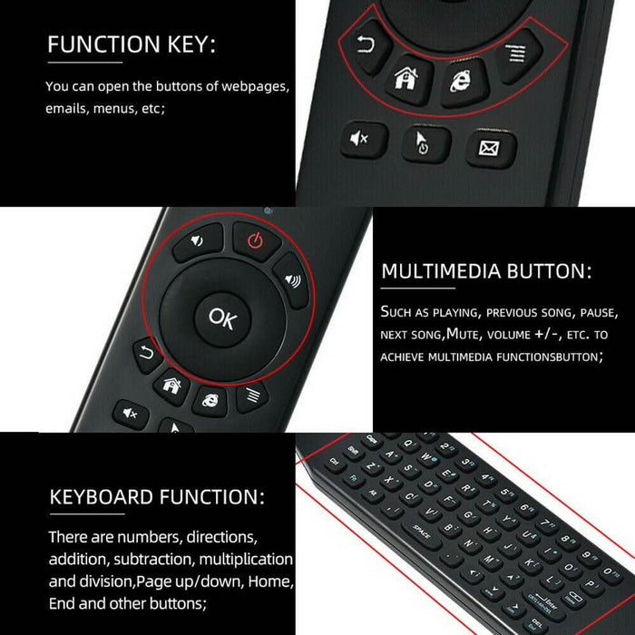 Wireless Remote Control Keyboard Air Mouse 2.4G For XBMC Android TV Box Mini PC - Battery Mate