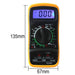 XL830L AC/DC Digital Multimeter Current New Tester Volt Meter Ohmmeter Ammeter - Battery Mate